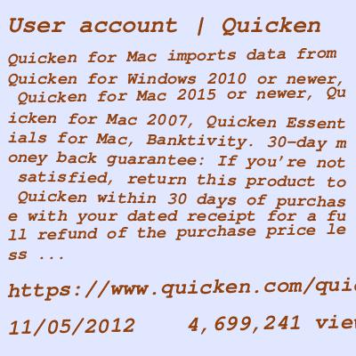 when setting up an account in quicken 2015 for mac enter amount